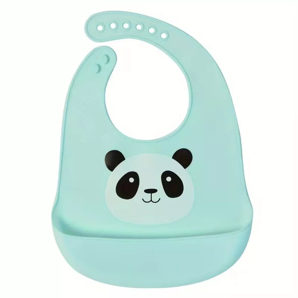 Silicone Baby Bib with Food Catcher – Adjustable & Waterproof