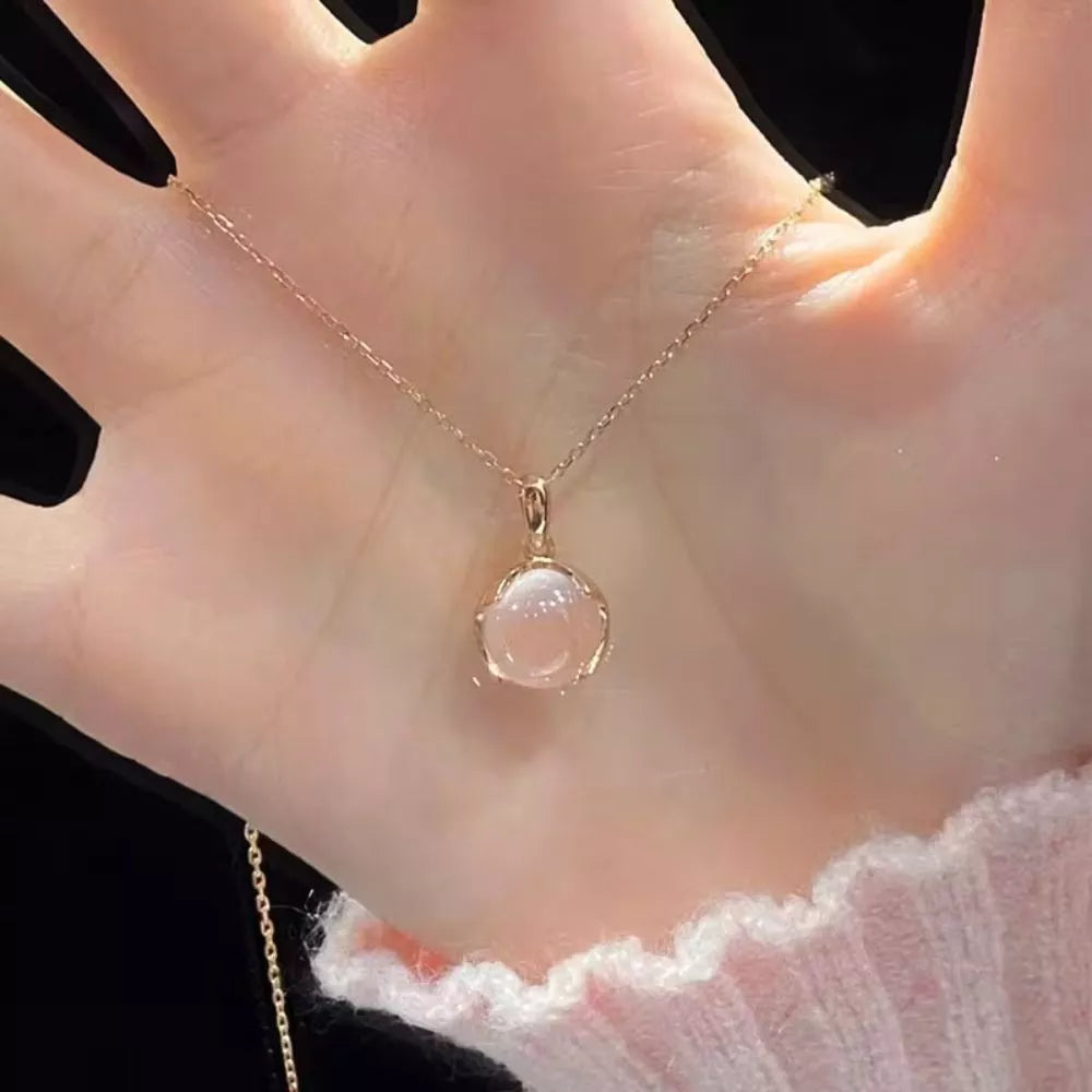 Elegant Purple Oval Pendant Necklace – Simple & Stylish Jewelry