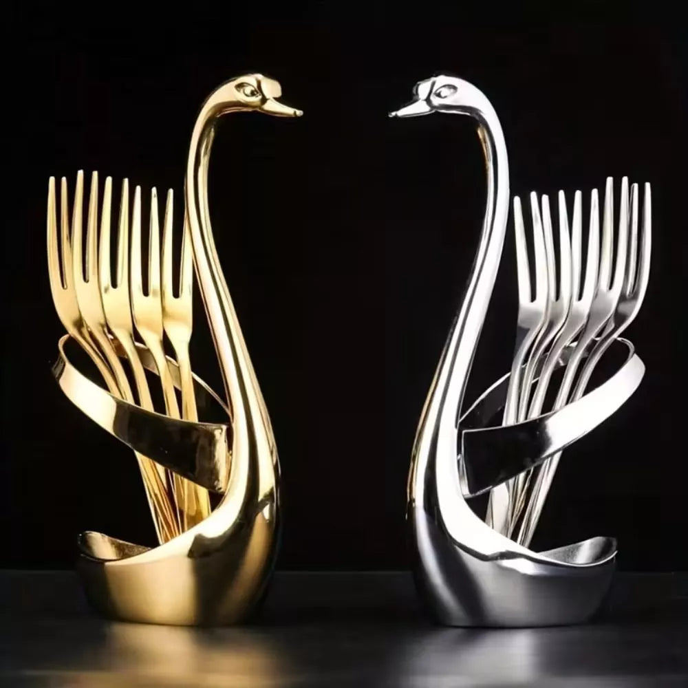 6pcs Stainless Steel Fruit Forks – 2-Prong Dessert & Appetizer Forks